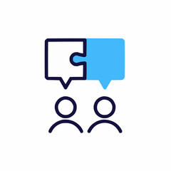 Teamwork puzzle icons