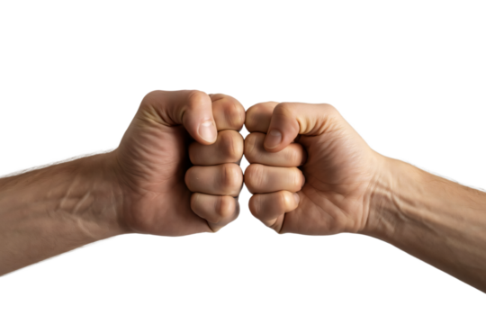 Fist bump gesture symbolizing teamwork, unity, and collaboration, perfect for conveying partnership, agreement, and achievement in diverse settings and projects - Powered by Adobe