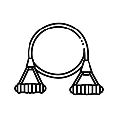Jump Rope Fitness Exercise Outline Icon