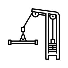 Gym Cable Machine with Pulley System and Weight Stack Icon