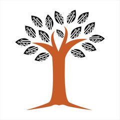 Abstract digital tree with circuit board leaves, a modern emblem representing technological growth, innovation, and the fusion of nature with digital advancements for a sustainable future