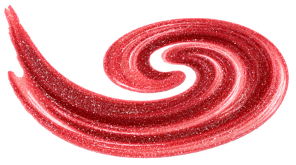 Red liquid swirl with glitter effect for vibrant holiday design isolated on white background