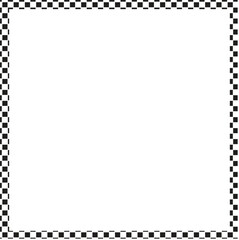 black and white frame with white background