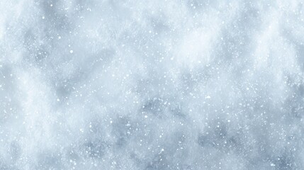 top view of winter snow, detailed snow texture with scattered snowflakes, pure white surface, seamless design background