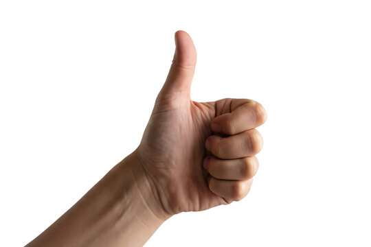 Enthusiastic thumbs up gesture conveying approval and success, perfect for social media marketing campaigns and positive feedback visuals - Powered by Adobe