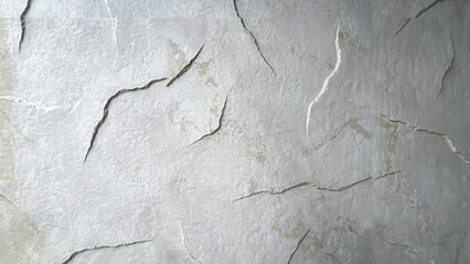 Gray Texture wall with natural cracks and rough patterns, creating an abstract stone-like...