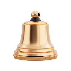 A shiny gold bell for signaling, perfect for use in various activities and events, symbolizing attention and urgency.