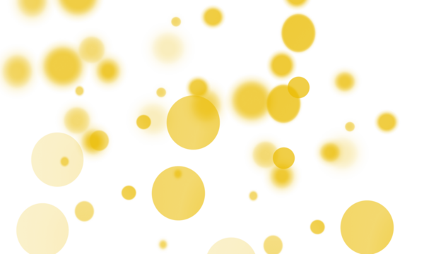 abstract yellow floating bubbles on transparent png - Powered by Adobe