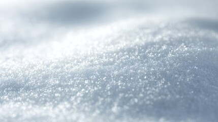snowy surface close-up, winter snow texture, high-detail snowflakes, clean white background for design