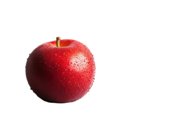 Single ripe red nectarine isolated on transparent background. Nectarine fruit isolated on white background.