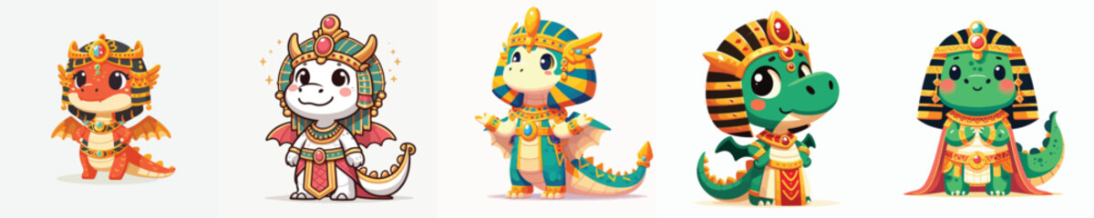 cute dragon in Cleopatra costume