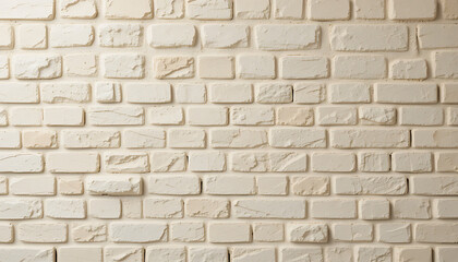 Close up of a cream colored brick wall with visible mortar and textured brick surfaces in full frame 3d wallpaper home decoration custom 3d photo wallpaper panaflex design for wall hd background