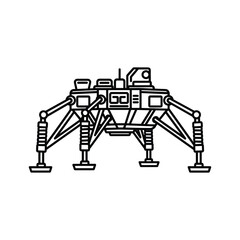 Robotic Space Lander Outline Icon © AmenaStock