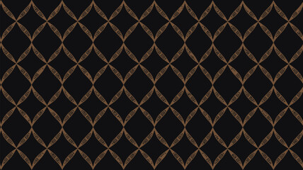 Naklejka premium A dark background with a pattern of interconnected tan colored ovals forming a diamond shape grid design