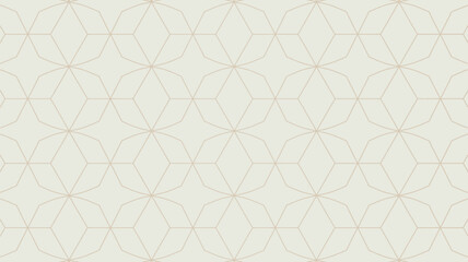 Fototapeta premium A repeating pattern of geometric shapes in light beige and gold creating a seamless texture design