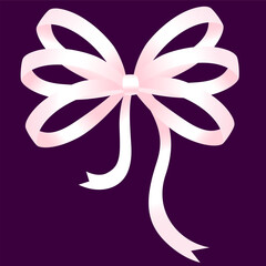 Elegant decorative ribbon bow vector