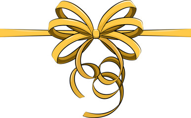 Elegant decorative ribbon bow vector