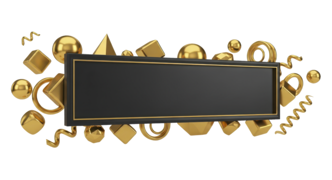 Elegant Black and Gold Geometric Banner Template for Festive Celebrations and Luxury Design Projects
