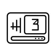 Fototapeta premium Audio Control Panel with Equalizer and Number 3 Icon