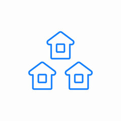 Fototapeta premium house cluster icon sign vector