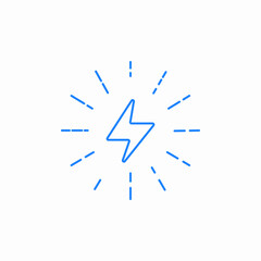 lightining bolt icon sign vector