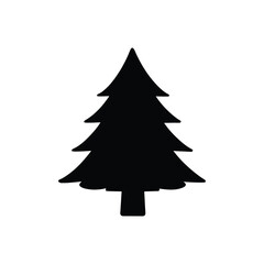 Simple christmas tree silhouette design