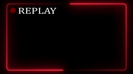 Yellow Replay Screen Animation with Bold Text Overlay for Sports Highlights, Match Recaps, Gaming Moments, Broadcast Replays, Digital Scoreboards and Fast-Paced Media Review Productions