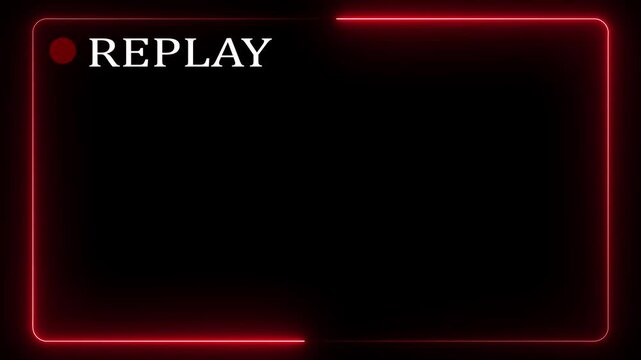 Yellow Replay Screen Animation with Bold Text Overlay for Sports Highlights, Match Recaps, Gaming Moments, Broadcast Replays, Digital Scoreboards and Fast-Paced Media Review Productions