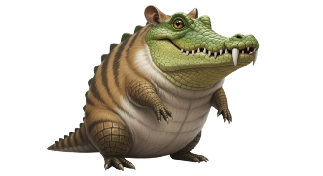 Humorous illustration of a fantastical hybrid animal isolated PNG with Transparent Background