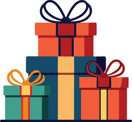 Elegant Presents with Bows on White Background