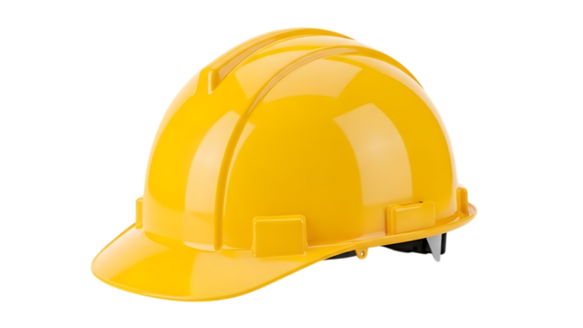 Bright Yellow Construction Hard Hat Illustration