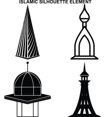 Islamic Silhouette Elements Set