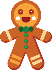 Obraz premium Festive Gingerbread Man Clipart for Christmas