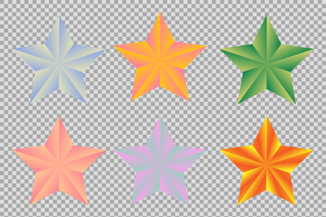holiday star set,  christmas decoration star vector illustration