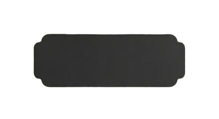 Dark grey blank rectangular design concept with rounded edges. Isolated empty canvas for custom text, logos, graphics, ideal for digital mockups