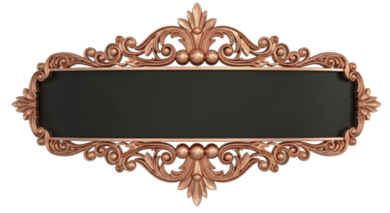 Ornate Copper Plate Decorative Sign for Custom Messages