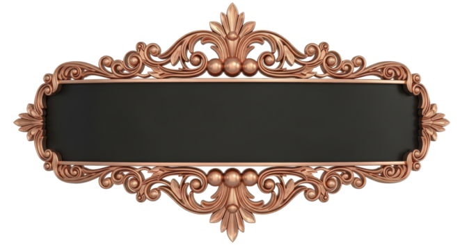 Ornate Copper Plate Decorative Sign for Custom Messages