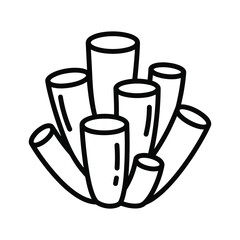 Stylized Tube Coral or Sea Sponge Icon