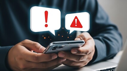 Smartphone Warning Alerts Digital Overload and the Urgency of Information