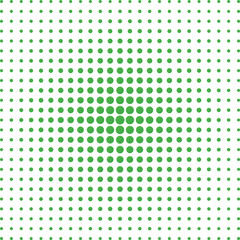 Green Dot Pattern On Black Background With Radial Circles for Modern Tech Design
