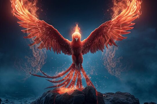 red phoenix, AI generated video