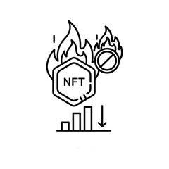 NFT Market Decline and Devaluation Icon