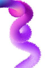 Abstract purple and pink fuzzy spiral shape