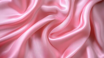 Fototapeta premium Pink silk fabric texture background with smooth and flowing appearance for design use