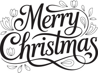 Merry Christmas Vector Typography