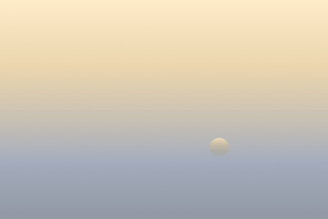 Sky with a full moon. YELLOW-BLUE GRADIENT OF THE SKY, PASTEL TONES, LIGHT IN THE HAZARD.