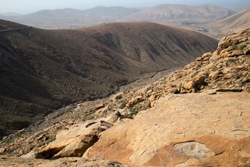 Mighty gorge on Fuerteventura island, Canary islands, Spain.