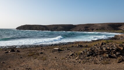 La Laja Pareda, beach on southwestern Fuerteventura island, Canary islands, Spain.
