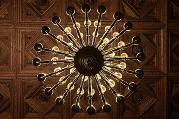 Big classic lamp. Nadir point of view.