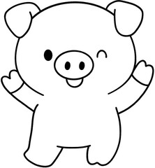 Obraz premium Pig animal cute